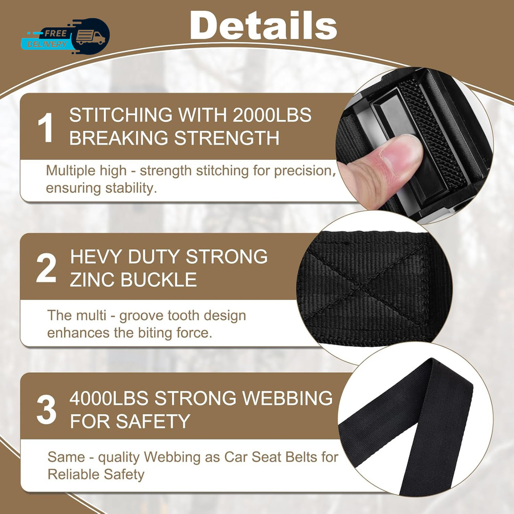 Tree Strap Hunting, Hunting Safety Harness Tree Strap, Tree Stand Safety Strap
