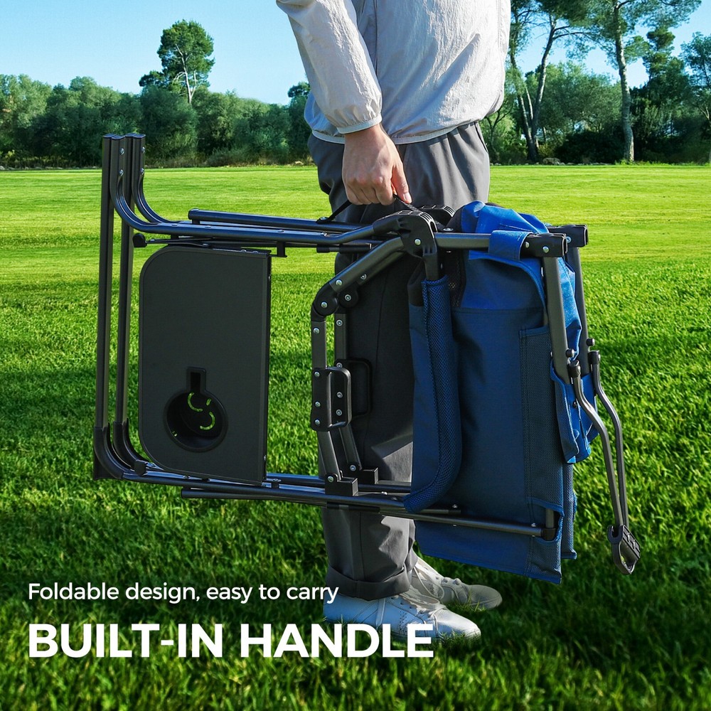 Oversize Folding Camping Chairs Adjustable High Back Heavy Duty Director Chair