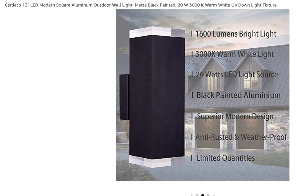 LED WALL SCONCES BRANDON SERIES CERDECO.nos