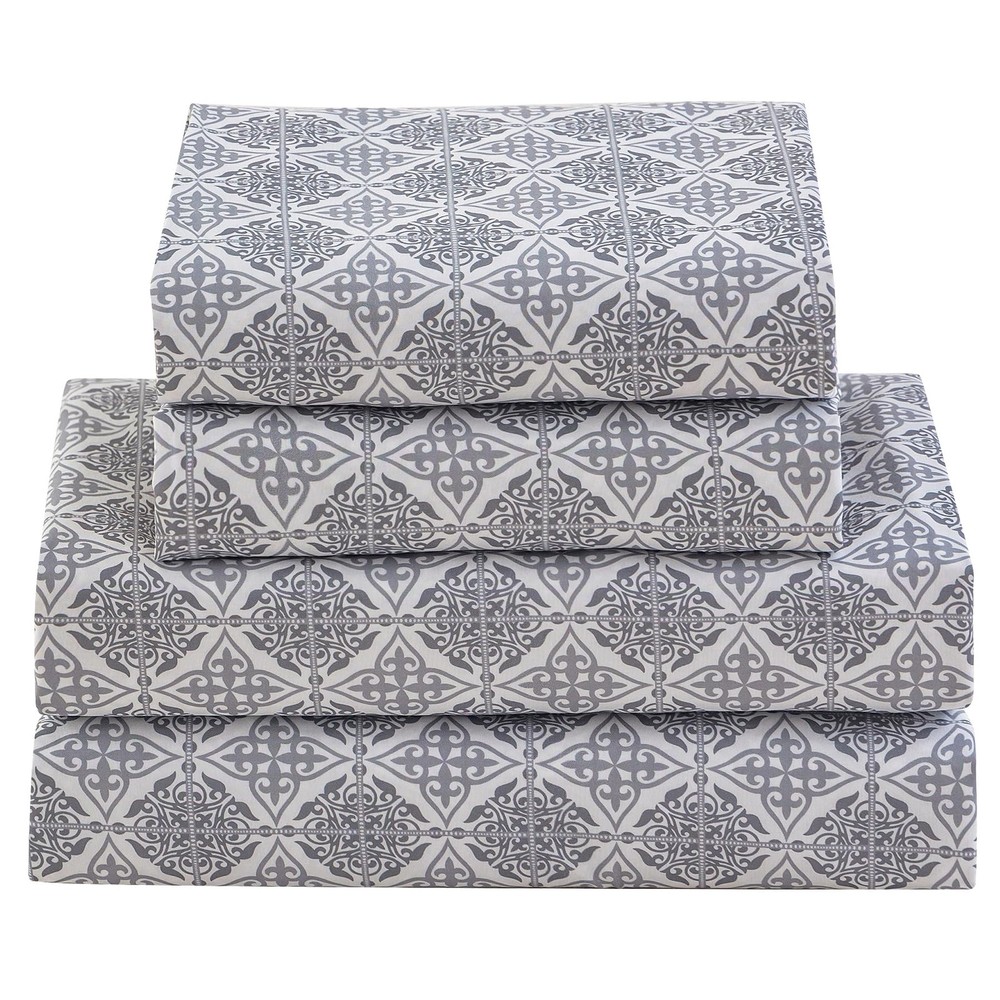 Bed Sheets Queen Size 18” Deep Pocket Queen Sheets Soft Breathable Geometric ...