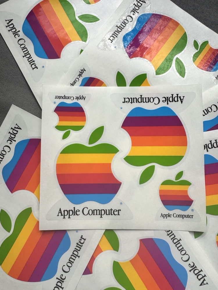 Apple Rainbow Stickers - Original 1990’s