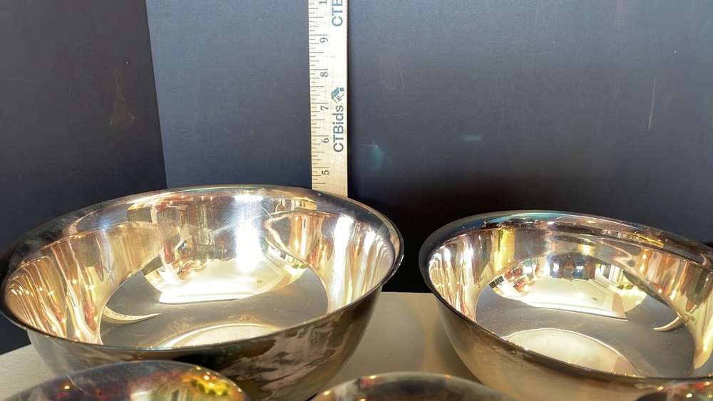 Set of 4 Silver Serving Bowls