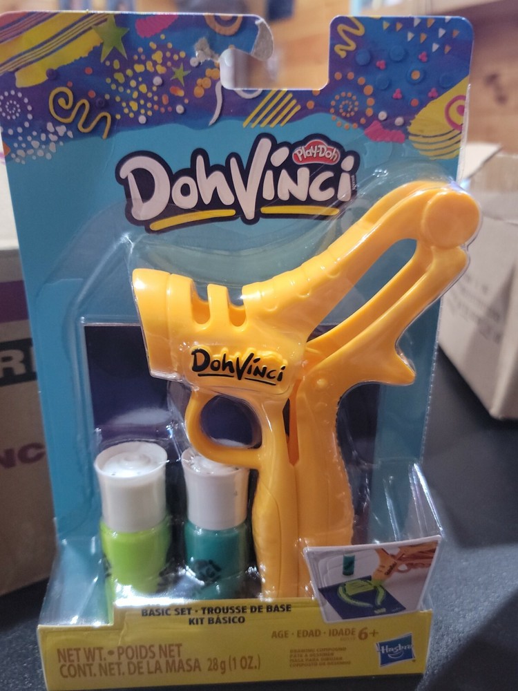 DohVinci Basic Set Play-Doh Brand Drawing Compound Tool & 2 Tubes NEW