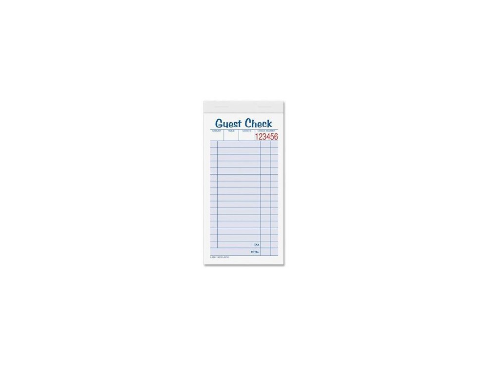 Tops Guest Check Book