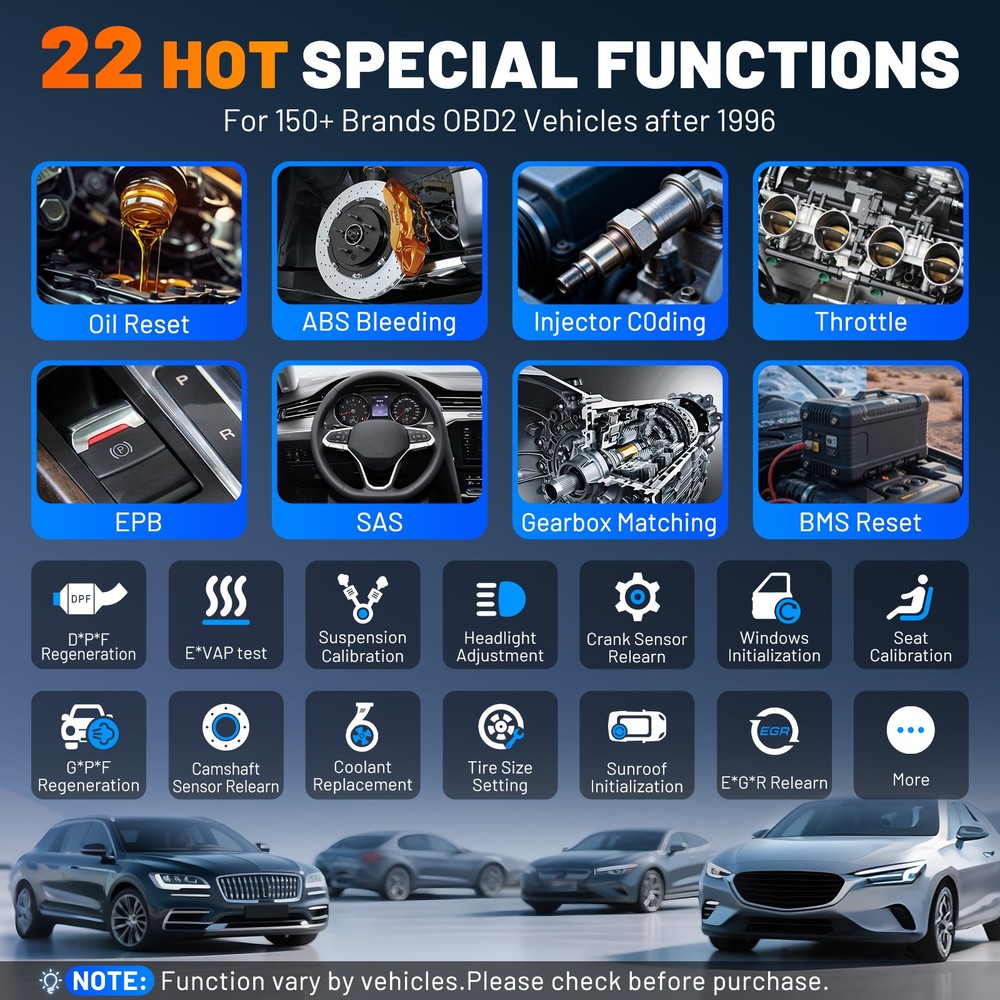 XTOOL TP580 TPMS TS100 Programming Tool All System Diagnostic Scanner 22+Service