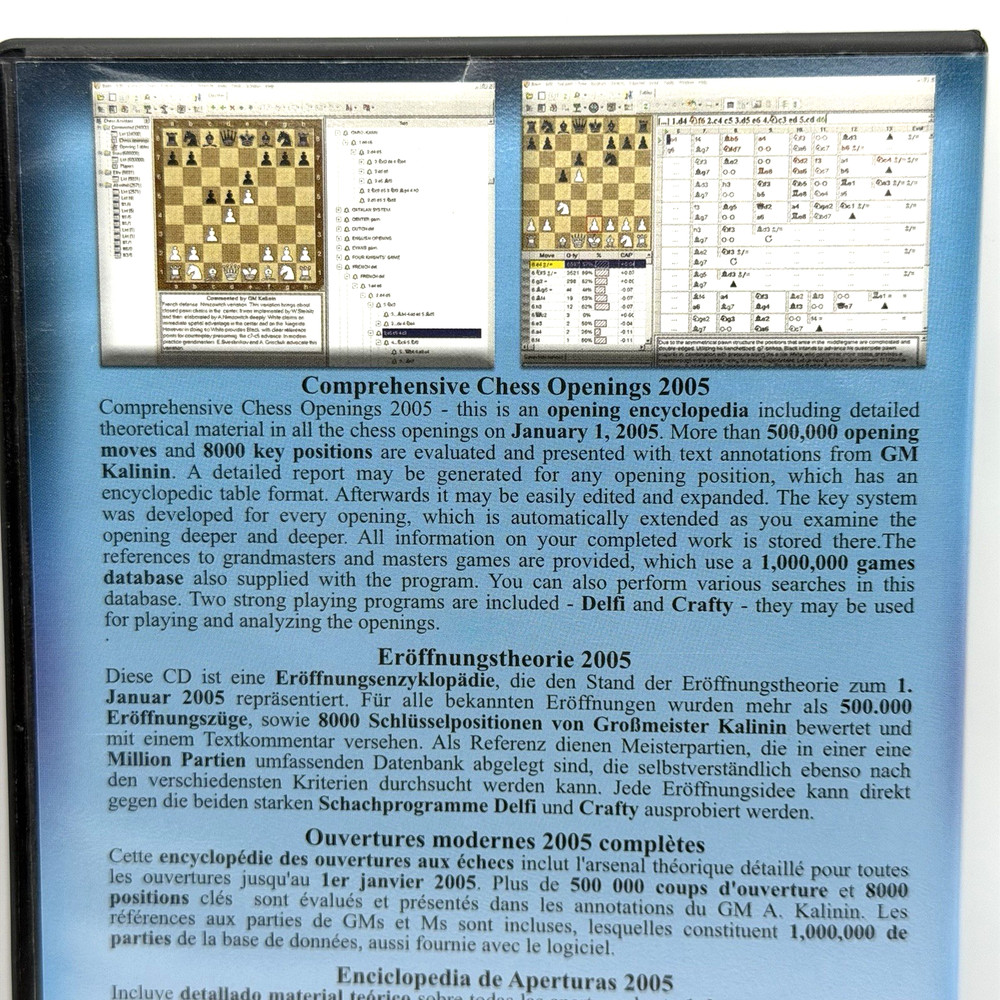Comprehensive Chess Openings Convekta Ltd. Chess Assistant PC CD-ROM