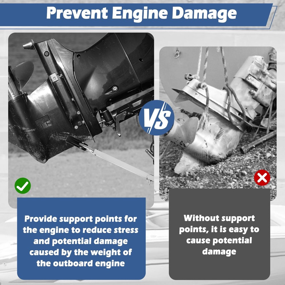 Windspeed Adjustable Transom Saver, Heavy-Duty Savers for silver