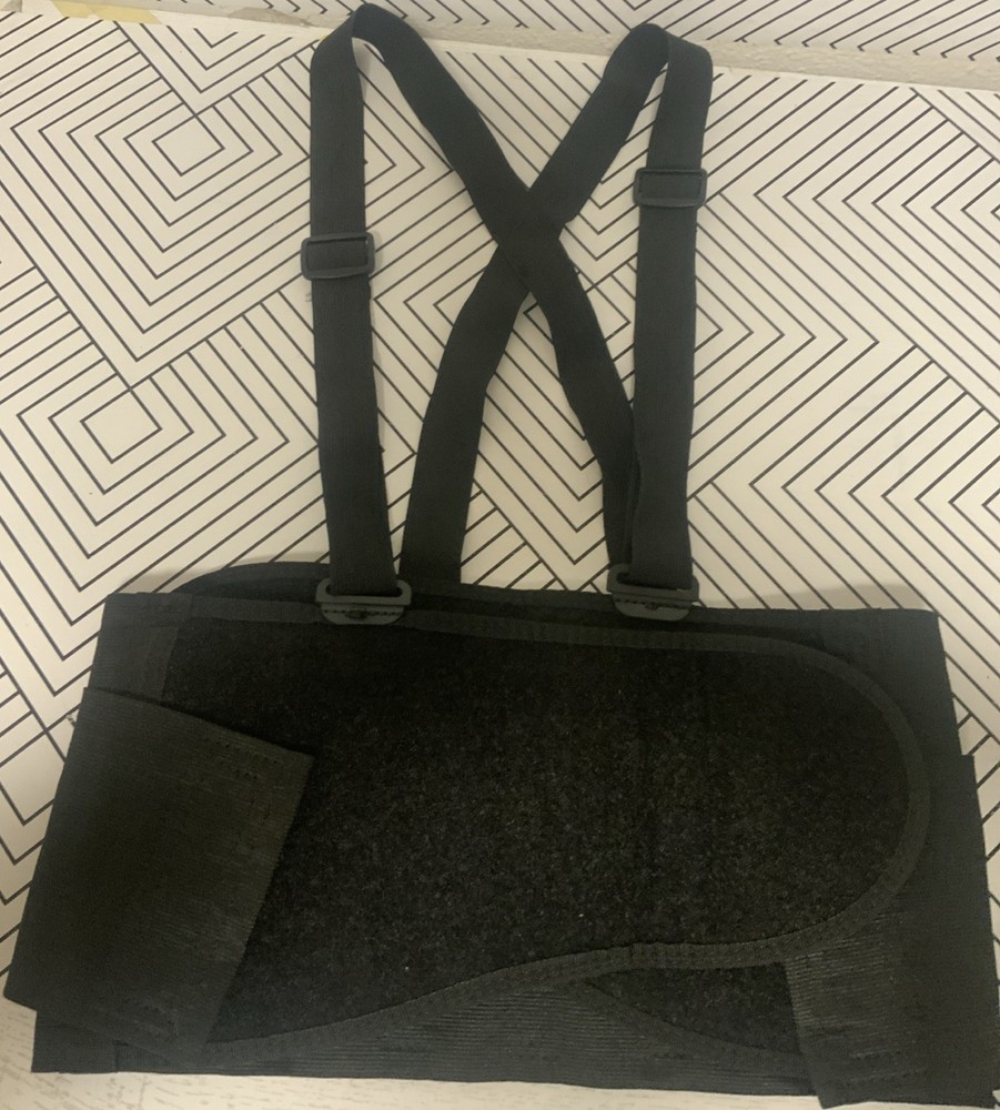 🥥 Husky Work Back Brace Support Belt Polyester Black Large 🆕