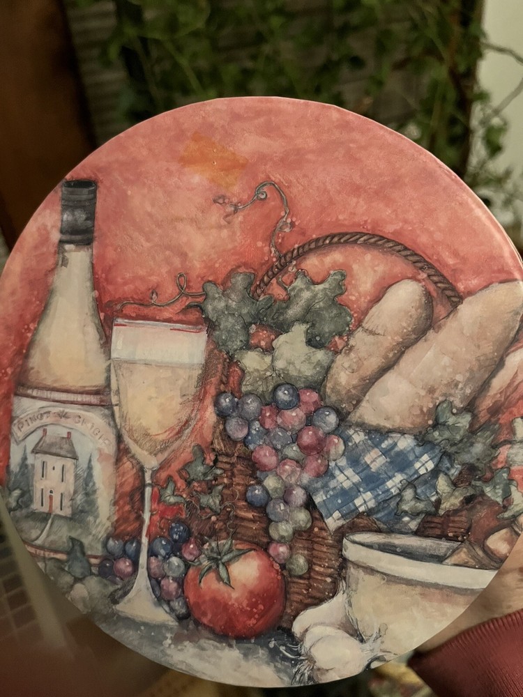 Lang Round  Empty Box “Wine Tasting” 6.75" tall x 6.5" Diameter