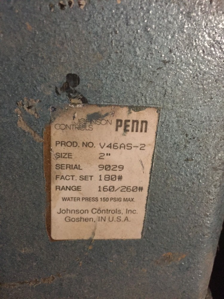 Johnson Controls Water Regulating Valve V46AS-2