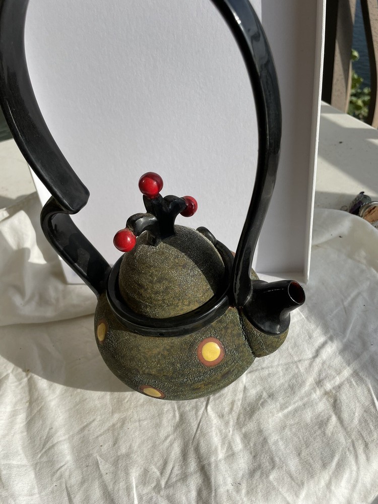 Signed Quite Unique Ceramic Studio Pottery Tea Caddle 13’
