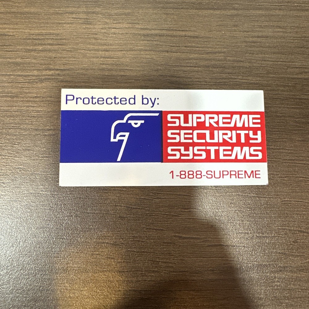Supreme Security Systems Alarm Sticker