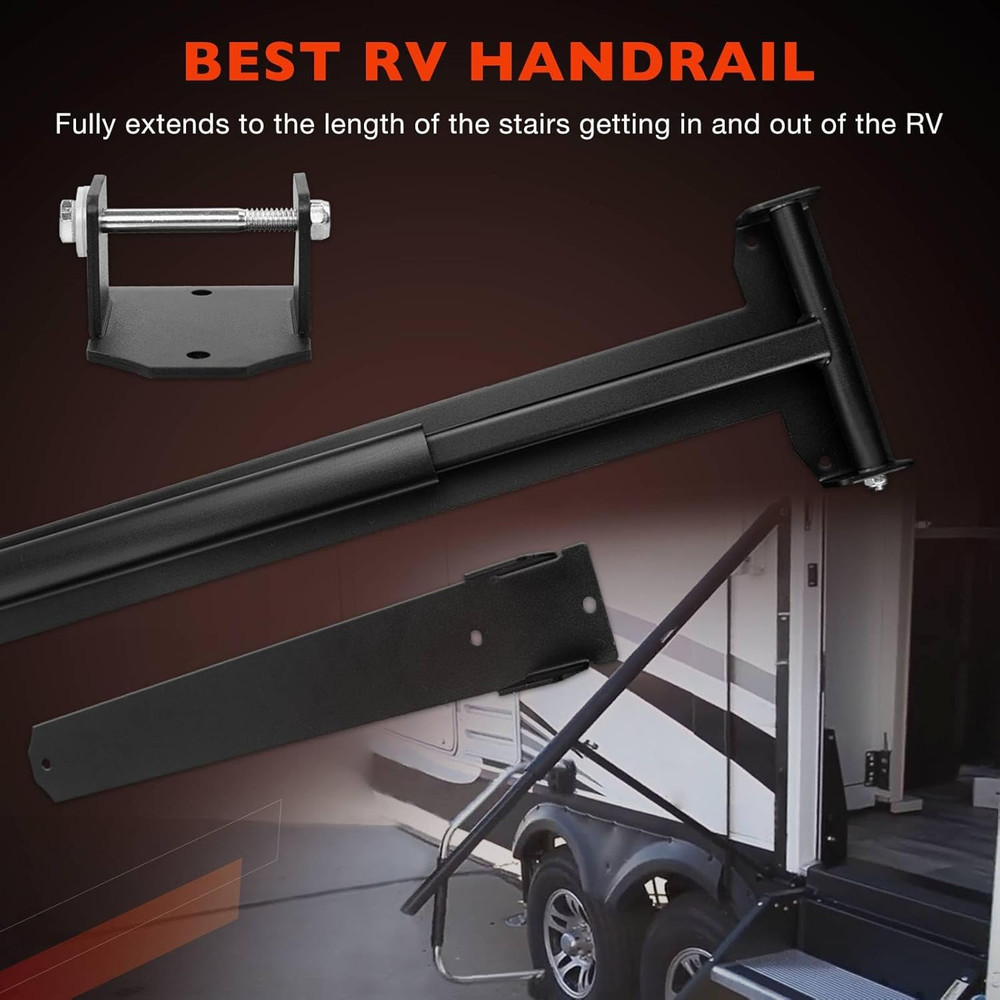 Antislip Safe-T-Rail Safety Handrail For Triple ＆ Quad RV Steps Outdoor SP56-469