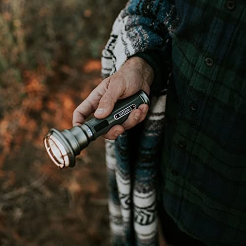 Vintage Flashlight - USB Rechargeable LED Flashlight, 15-Hour Run Slate Gray