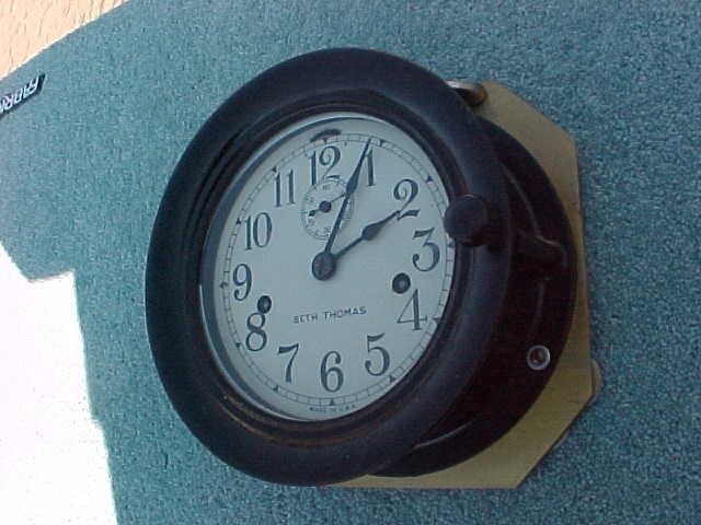 Vintage SETH THOMAS WWll Navy Ships Deck Clock