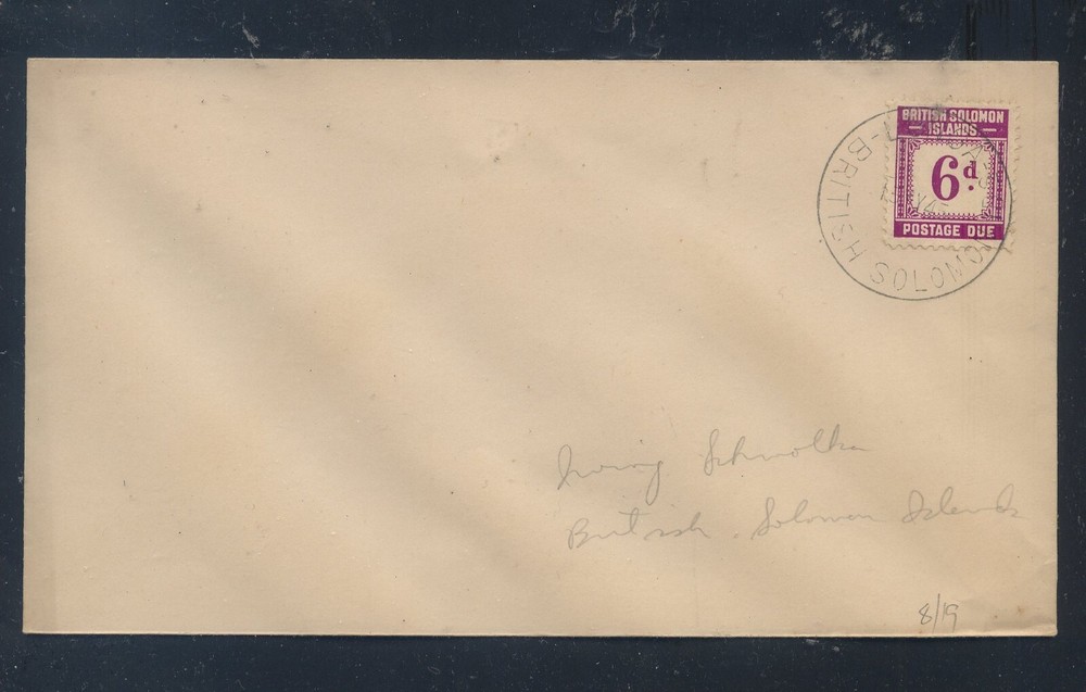British  Solomon  Islands  J6  on  cover