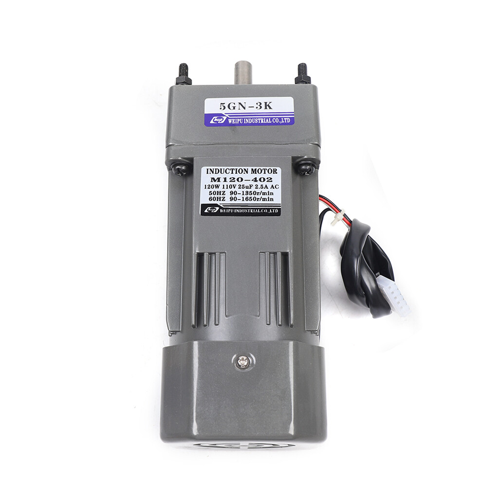 120W 110V Reversible AC Gear Motor Electric Motor Variable Speed Controller 1:3K