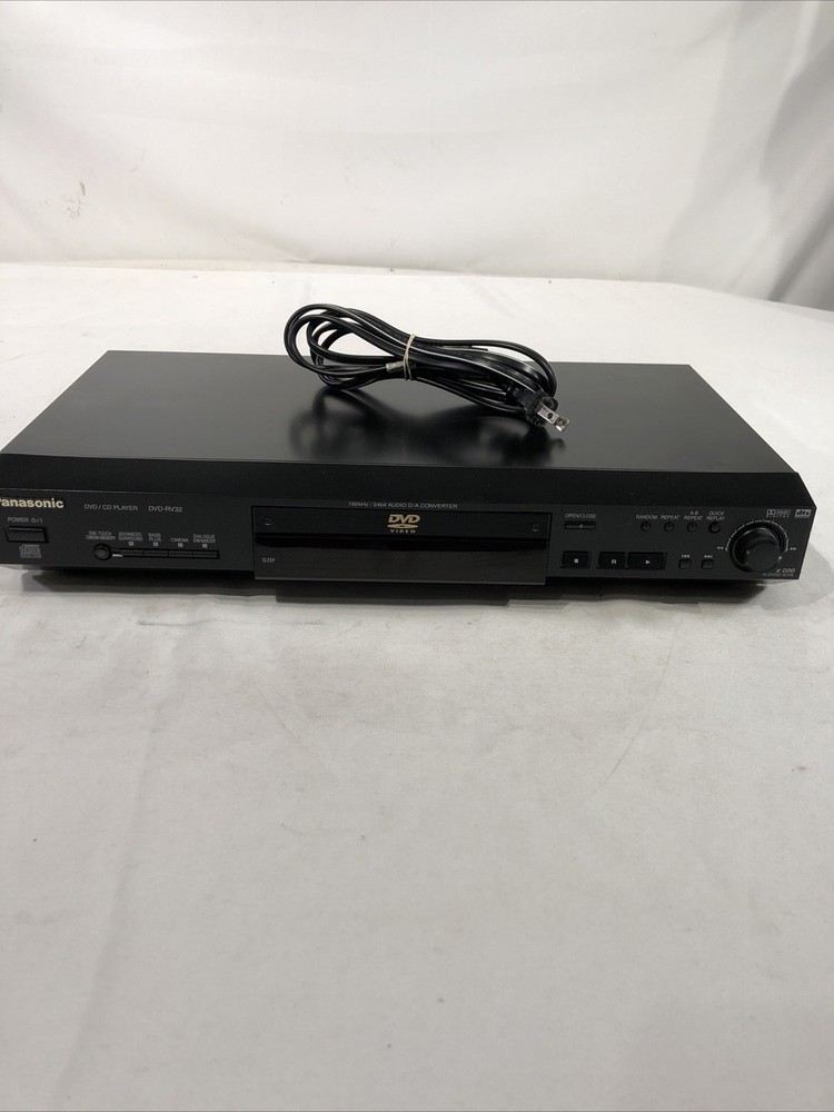 Panasonic DVD-RV32 Single Disc DVD CD Player with Remote and AV Cables