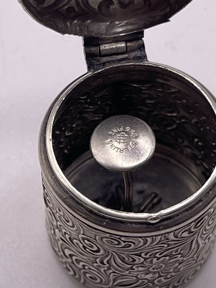 Unger Bros Sterling Silver Chantelaine Thimble Case c.1900