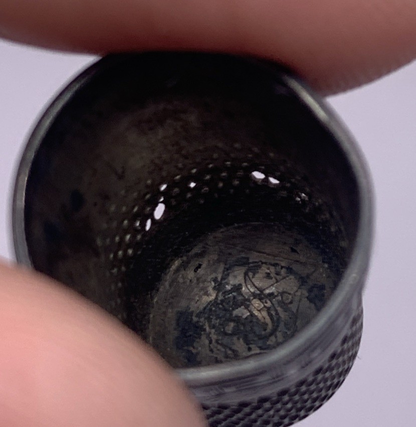 Sterling Silver Greek Key Thimble Size 8