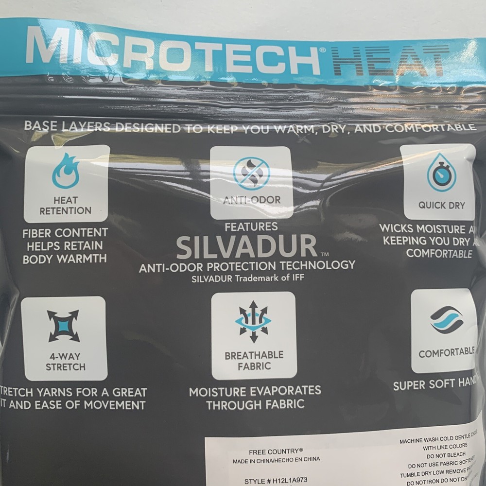 2 Pack FREE COUNTRY MEDIUM Ladies Base Layer Bottom Black Pants Microtech Heat