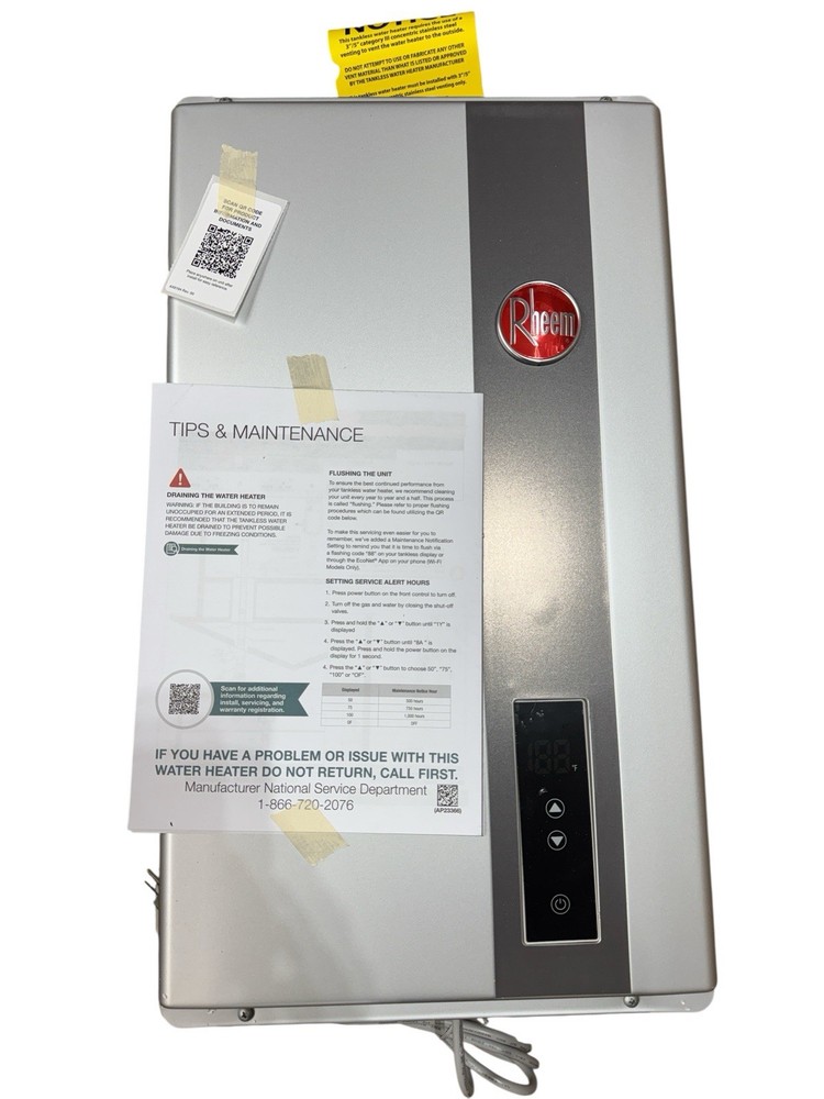 Rheem Performance Plus Indoor Natural Gas Tankless Water Heater ECO160DVLN-3 (OB