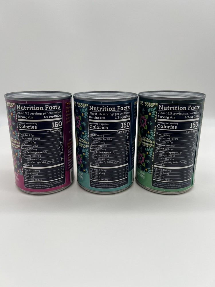Siete Vegan Refried Beans Sampler – 16oz Cans – Assorted Flavors (3-Pack)