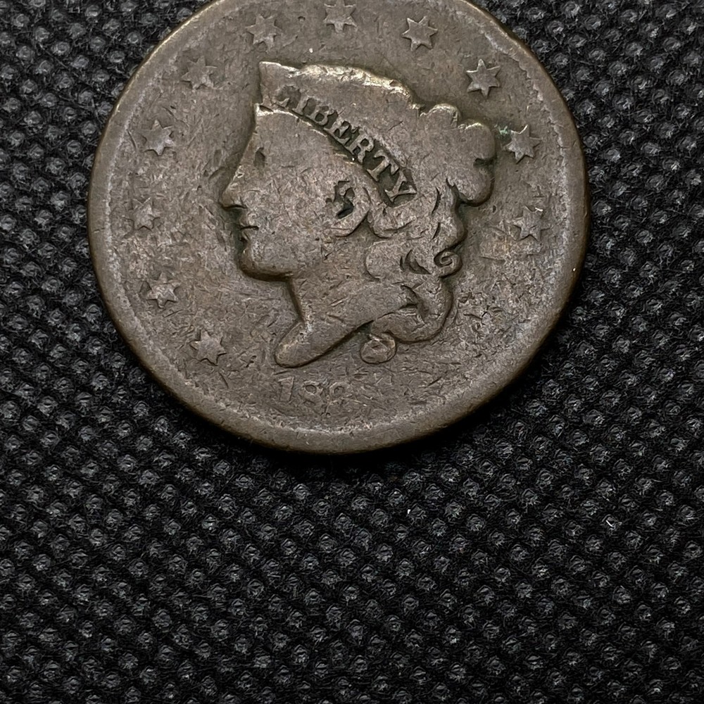 1838 Copper Coronet Head Large Cent