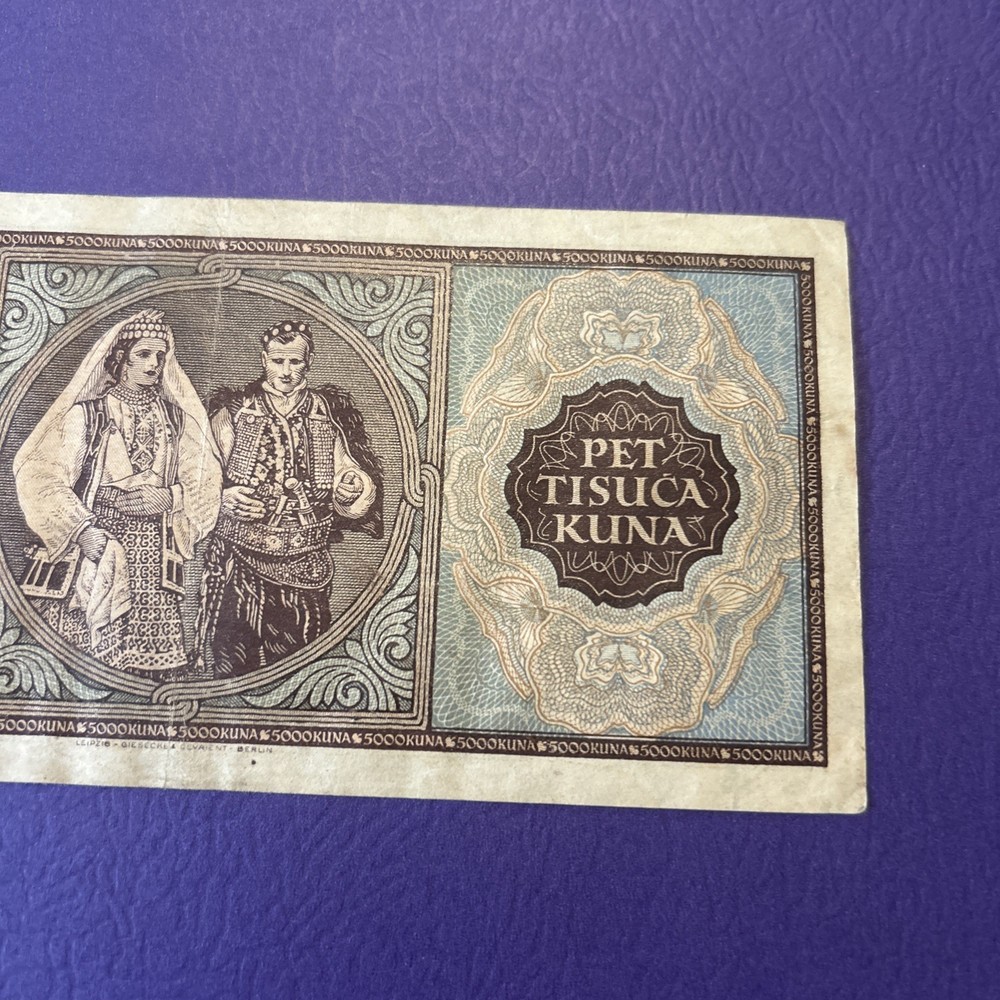 Croatia- 5000 Kuna- 1943
