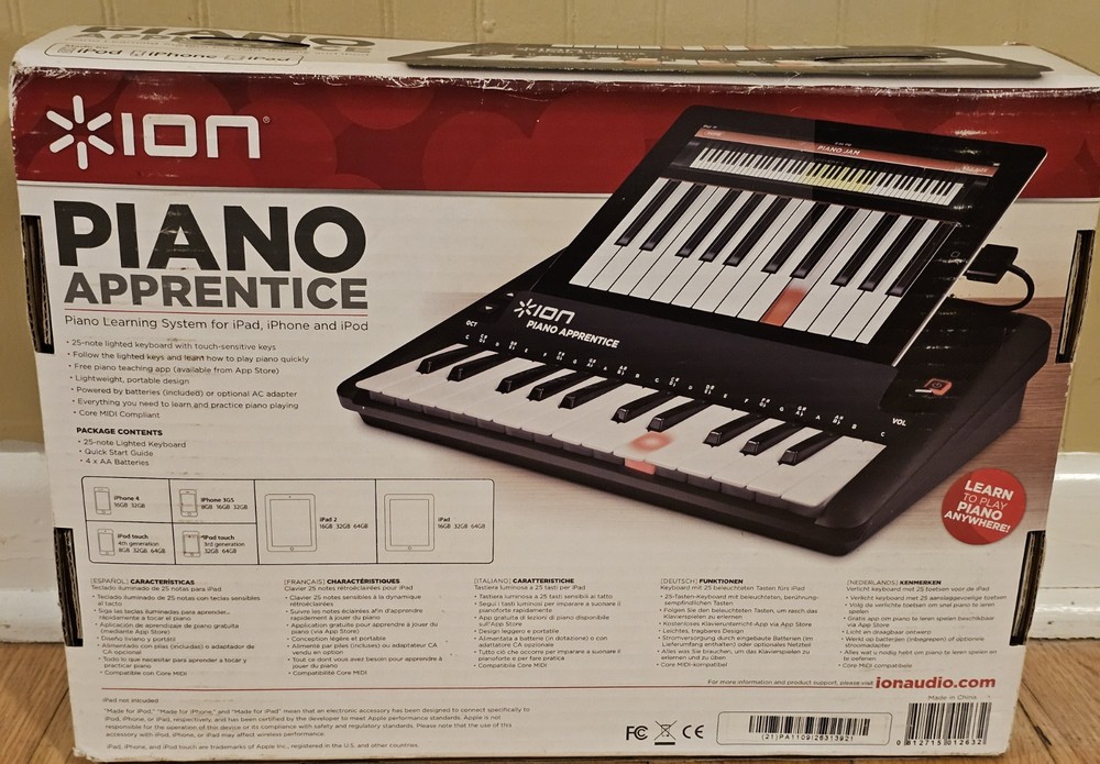 Ion Piano Apprentice Learning System iPad iPod iPhone Learn To Play Complete