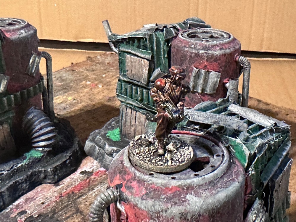 Custom Scratch-Built Wargaming Terrain – MRI-49 site: Tabletop Piece.