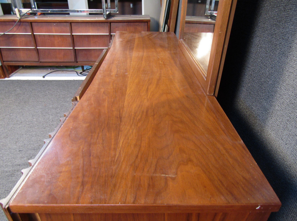 Mid-Century Walnut Sideboard w\ Mirror