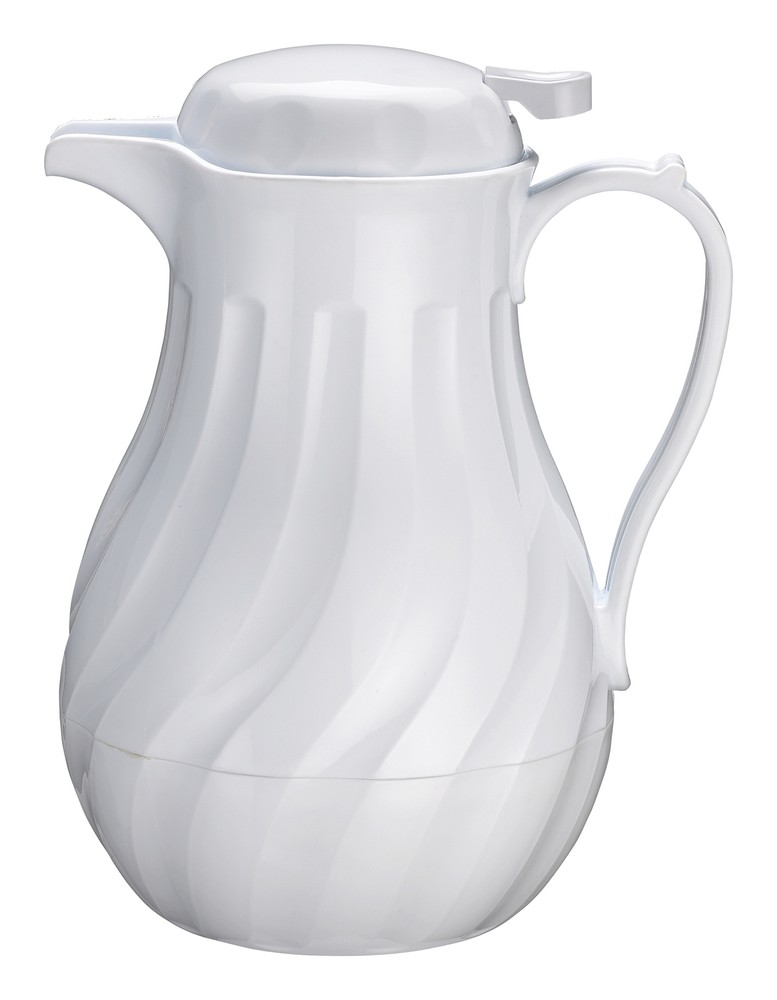 42oz Insulated Beverage Server, Push Button, White Swirl (12 Each)