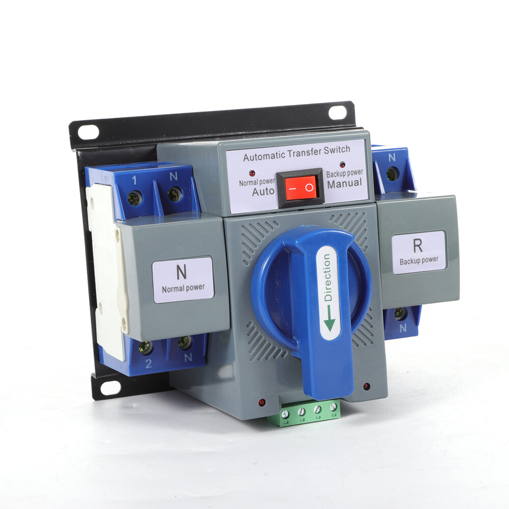 63A 2P Dual Power Automatic Transfer Switch for Generator Changeover