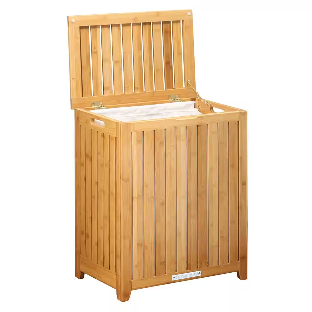 Spa-Style Bamboo Laundry Hamper