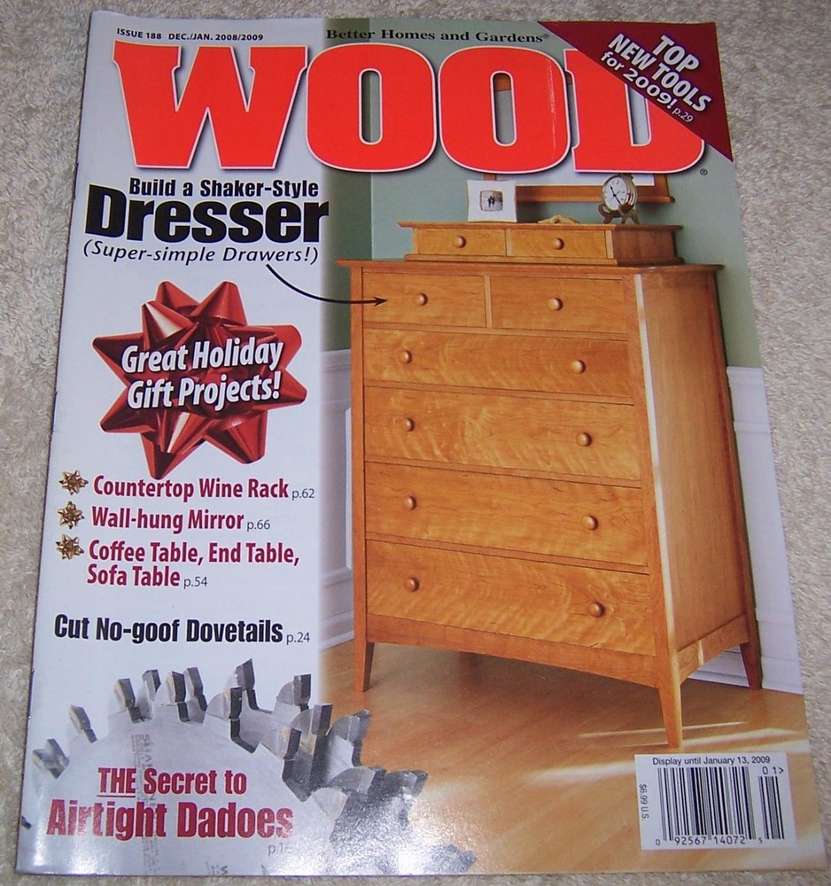 Wood Magazine December/ January 2008/2009 woodworking
