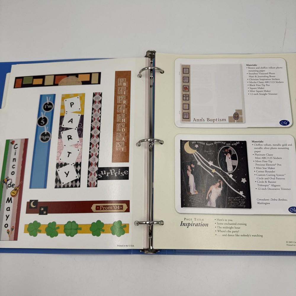 Creative Memories Scrapbooking Full Idea Page Patterns Organizer Binder 2005