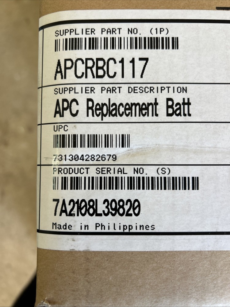 APC Replacement Battery RBC117 NEW