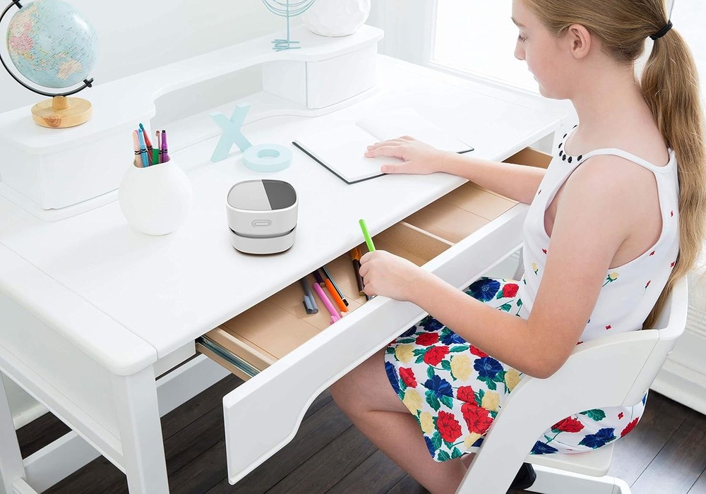 ODISTAR Desktop Vacuum Cleaner Mini Table Sweeper 360° White