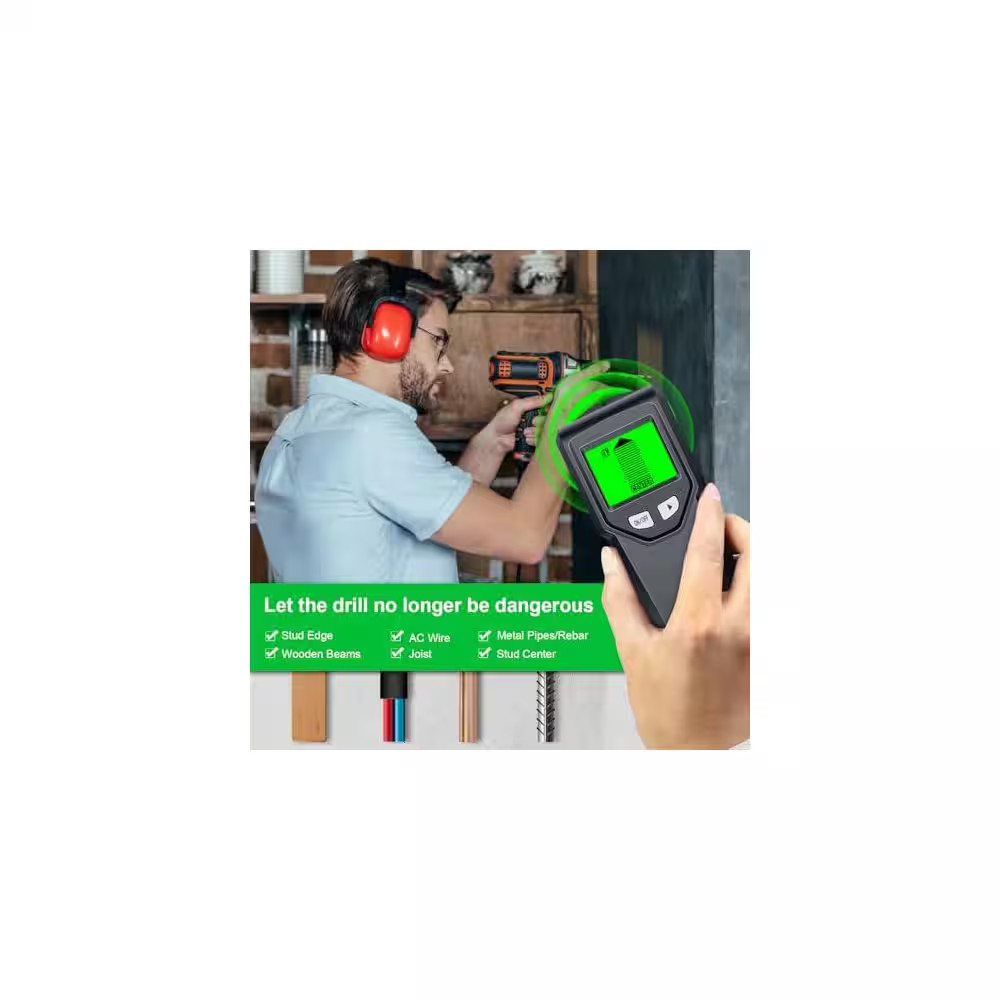 Stud Finder Wall Scanner 5 in 1 Tool with Intelligent Microprocessor Chip and HD
