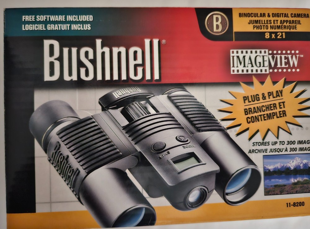 Bushnell ImageView Binoculars with Digital Camera, Model 11-8200, Plug and Play