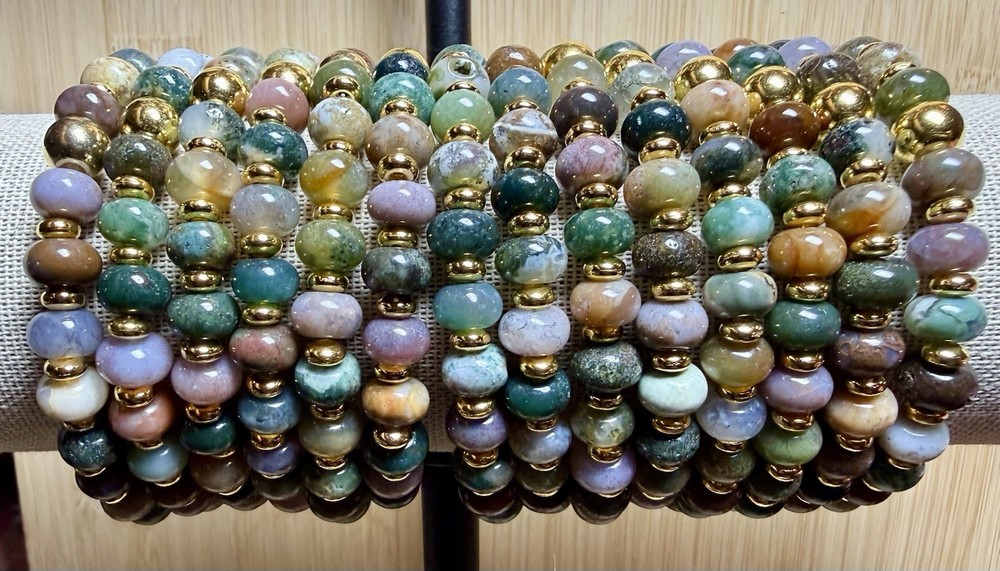 Indian Agate Stretch Bracelet