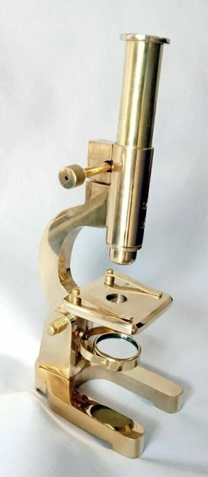Brass Heavy Microscope 7 Inches Students Brass Microscope Gift Items