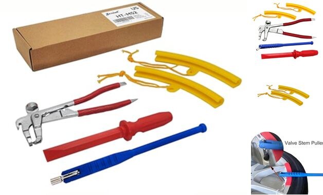 Professional Wheel Weight Tool Kit 4-Piece Set - Heavy Duty Rim Protector