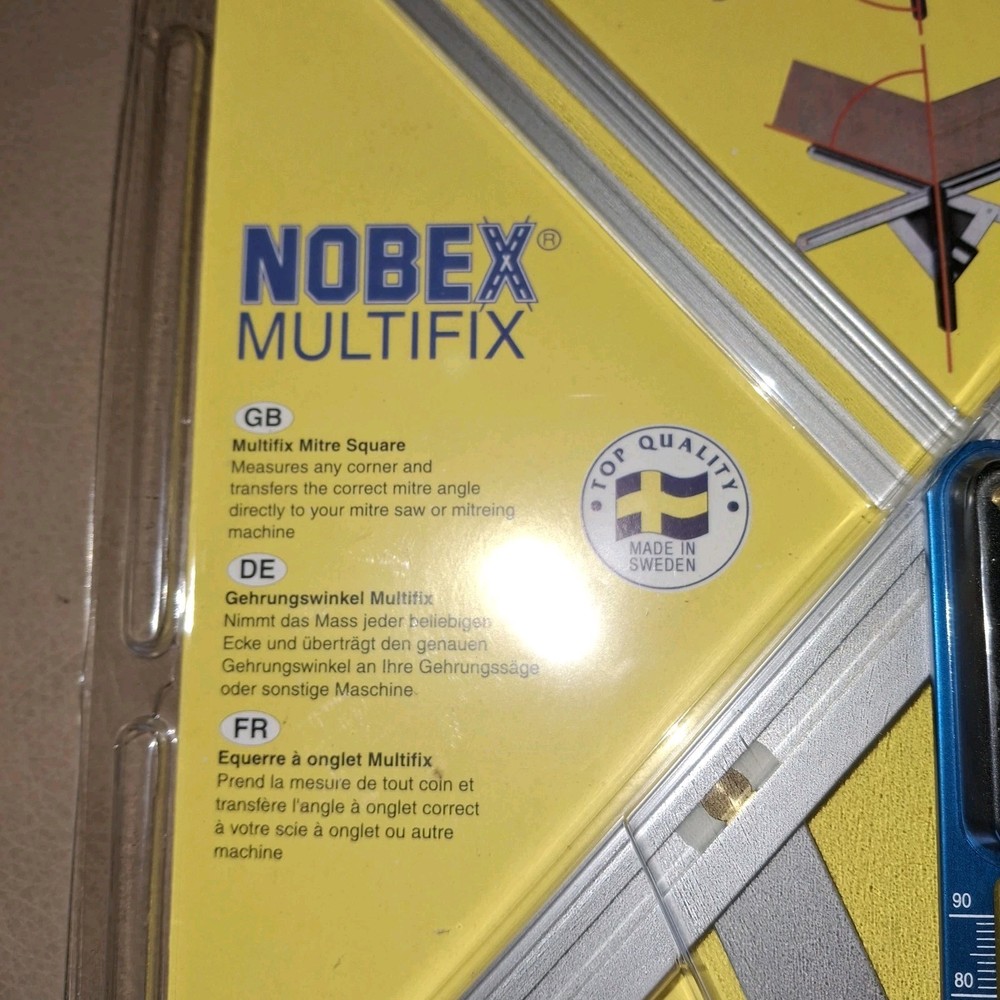 NOS Nobex Multifix Combination Protractor Sliding Angle Miter Square 33301