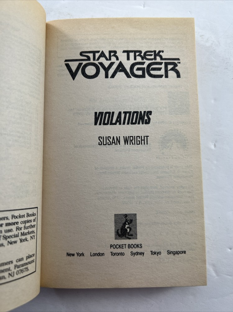 Star Trek Voyager: Violations #4 Paperback by Susan Wright