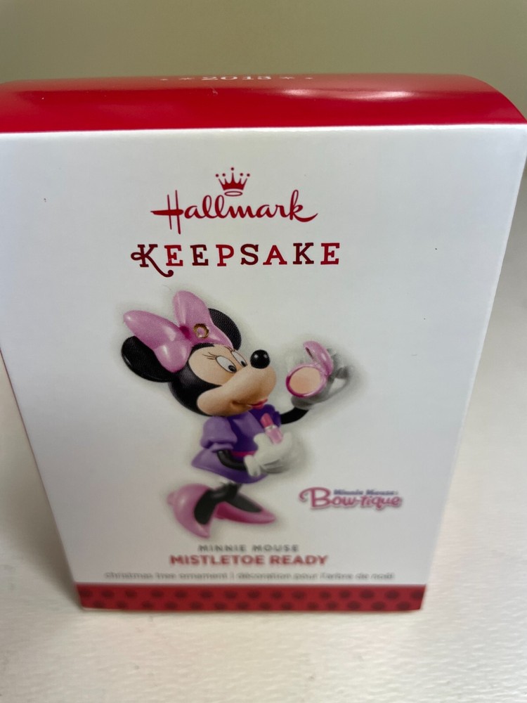 Mistletoe Ready Minnie Mouse 2013 Hallmark Christmas Tree Ornament NIB