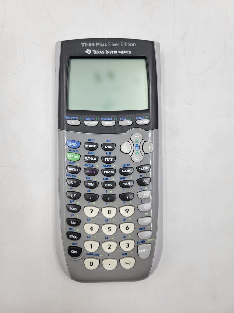 Texas Instruments TI-84 Plus Graphing Calculator Silver Edition Tested Read