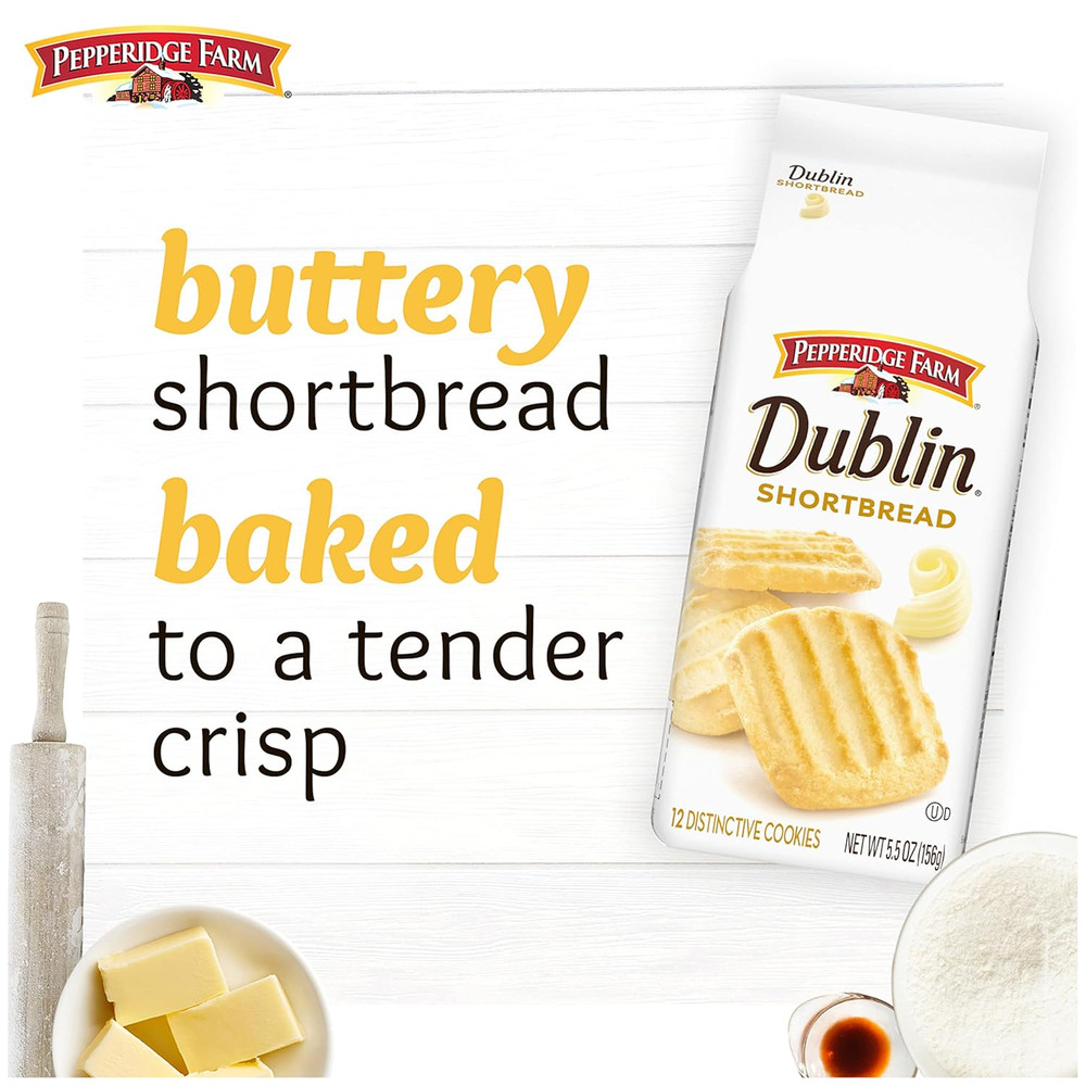 Dublin Shortbread Cookies, 5.5 Oz Bag