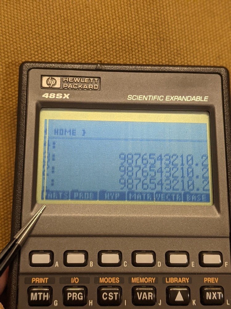 HP 48SX Scientific Expandable Calculator With Case Missing 1 Vertical Column